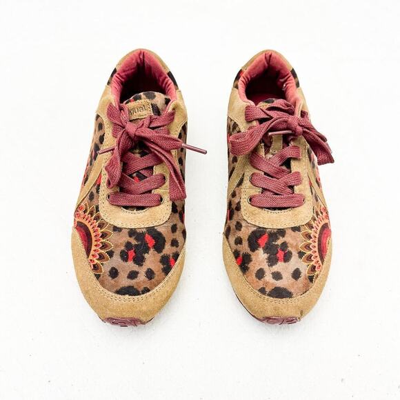 Desigual Leopard Patterned Trainer Sneakers 4KS104 Size 9 - Picture 1 of 7